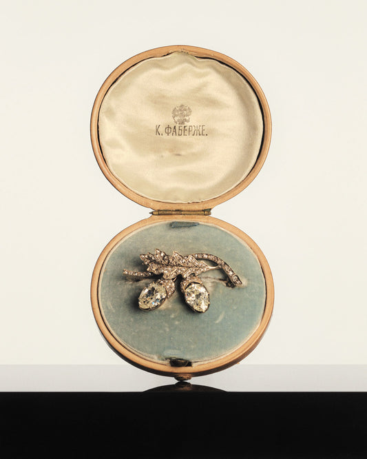 OAK LEAF AND ACORN DIAMOND BROOCH