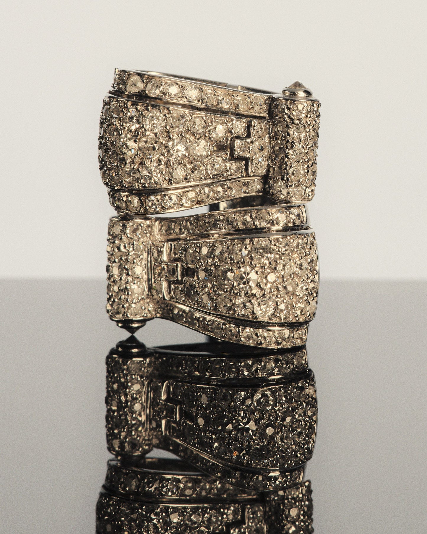 DIAMOND AND PLATINUM EAR CLIPS