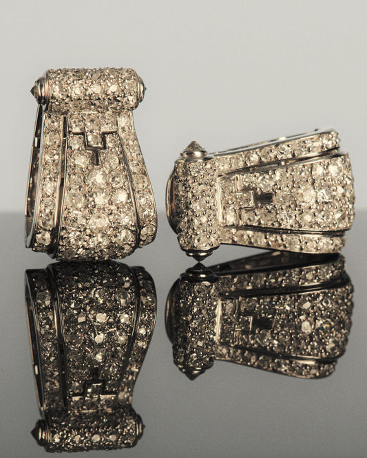 DIAMOND AND PLATINUM EAR CLIPS