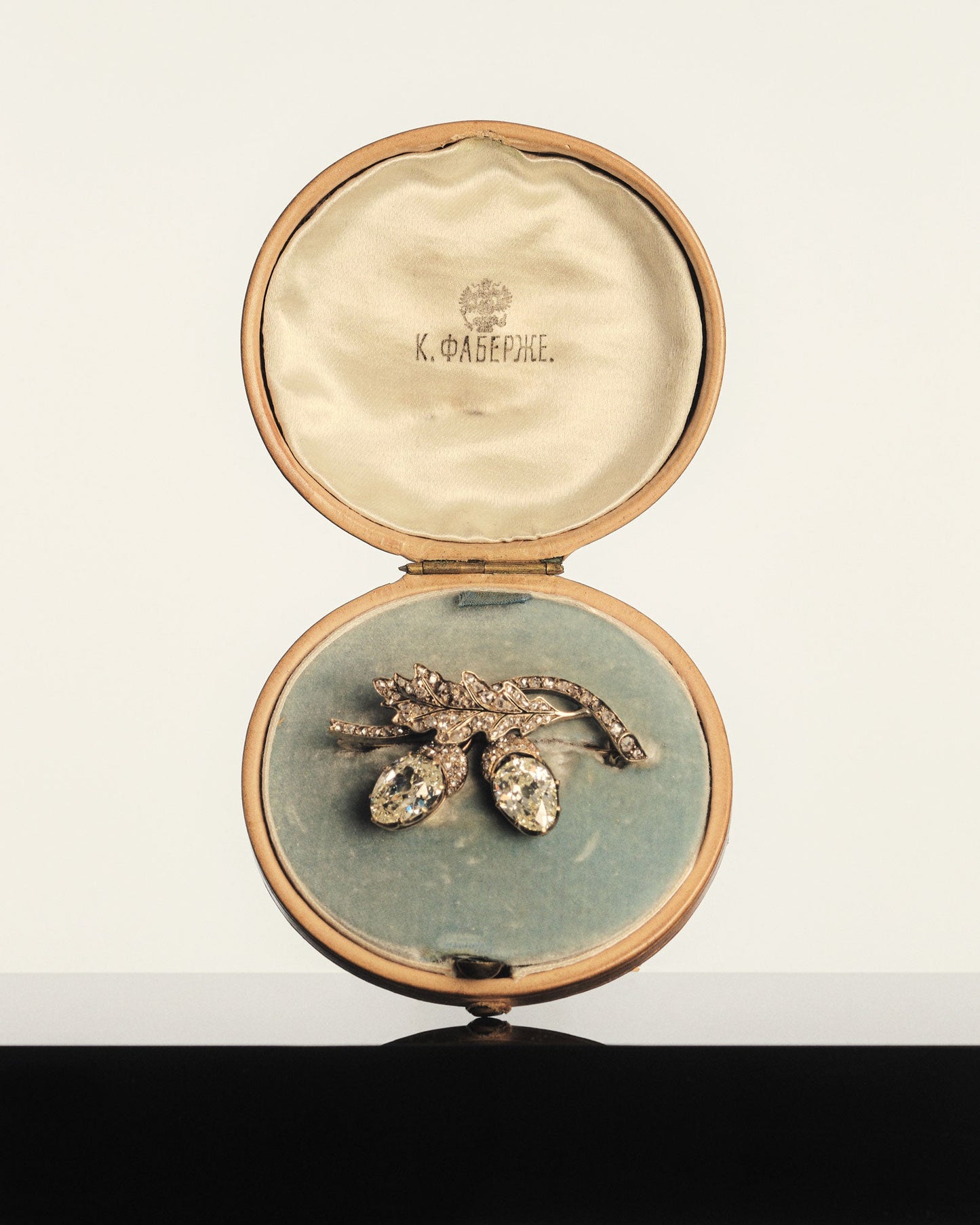 OAK LEAF AND ACORN DIAMOND BROOCH