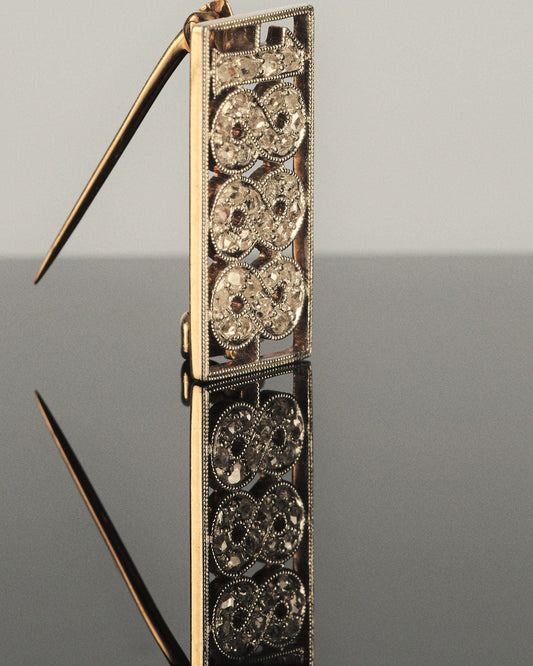 “1888” DIAMOND, GOLD, AND PLATINUM BROOCH